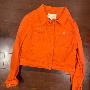 guc Pilcro and the Letterpress Bright Orange denim jean Jacket large